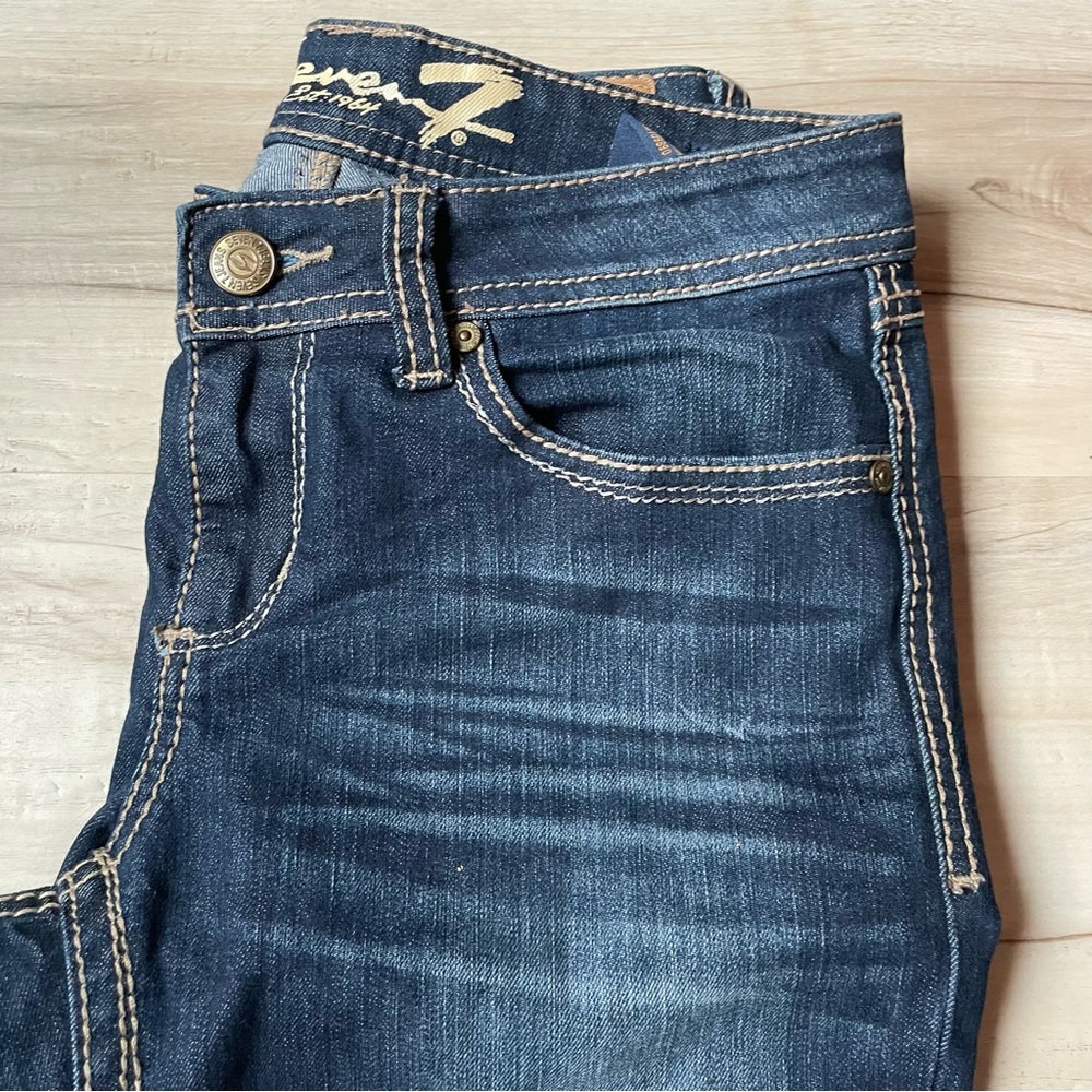 Seven7 Women's Dark Blue Straight Leg Jeans - Picture 10 of 10